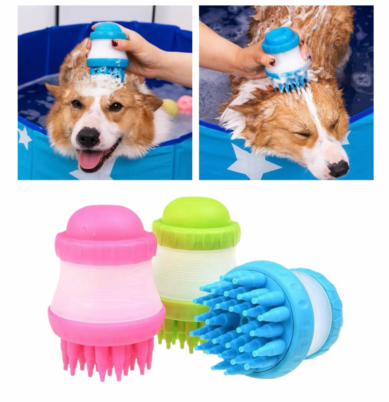 Cepillo de Baño con Dispensador de Shampoo