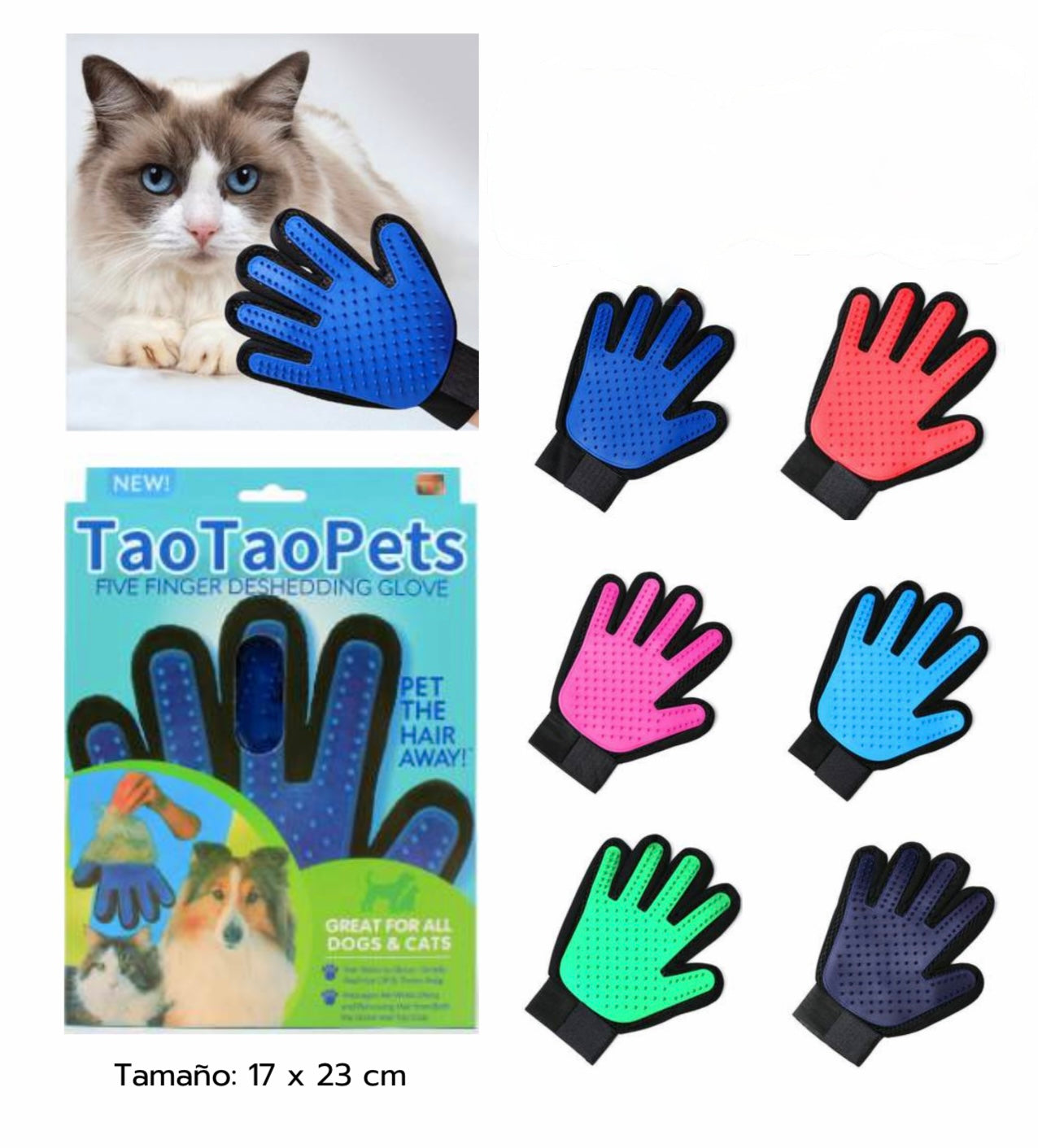 Guante Removedor de Pelo para Perros y Gatos