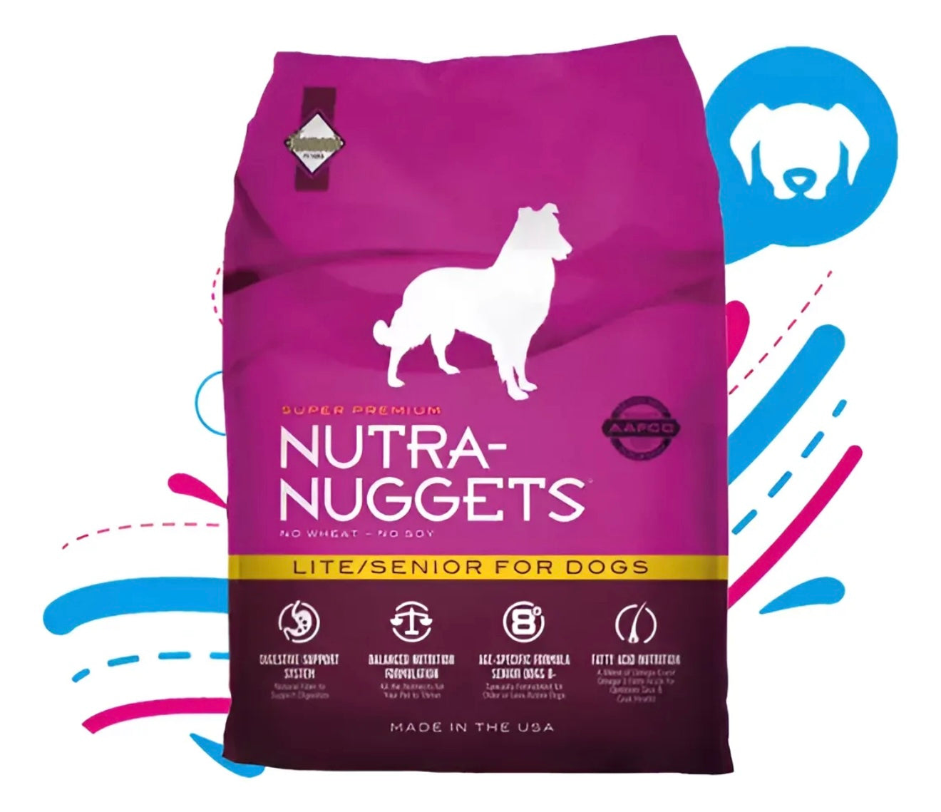 Nutra Nuggets Lite Senior Perros Adultos Mayores Control Peso