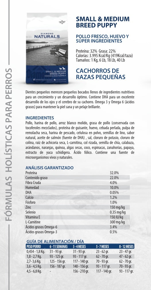 Diamond Naturals Cachorro Razas Pequeñas y Medianas