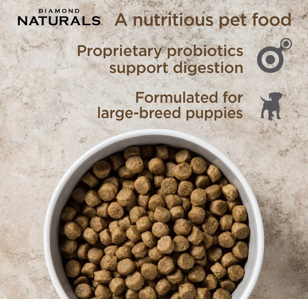 Alimento Diamond Naturals Large Breed Puppy para perro cachorro de raza grande sabor cordero y arroz