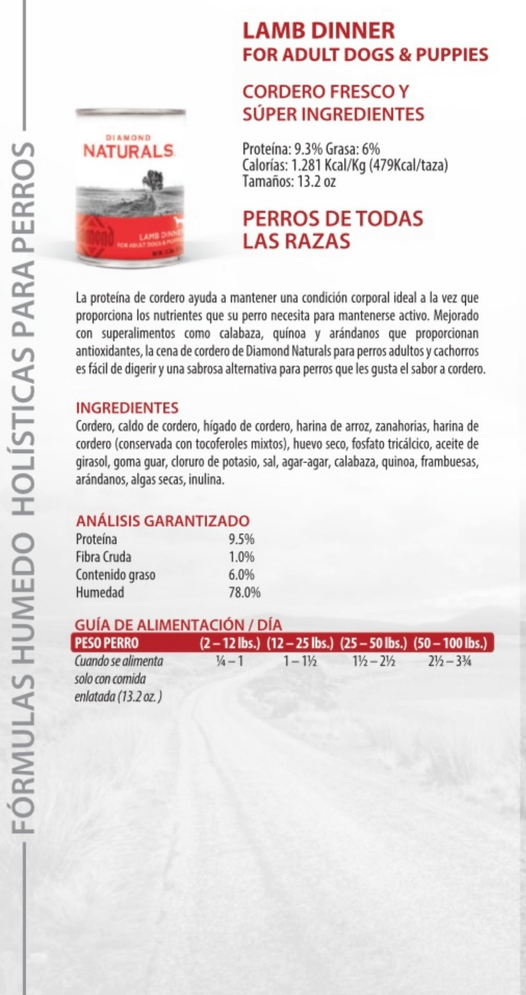 Diamond Naturals Lamb Dinner Lata – Perros Adultos y Cachorros