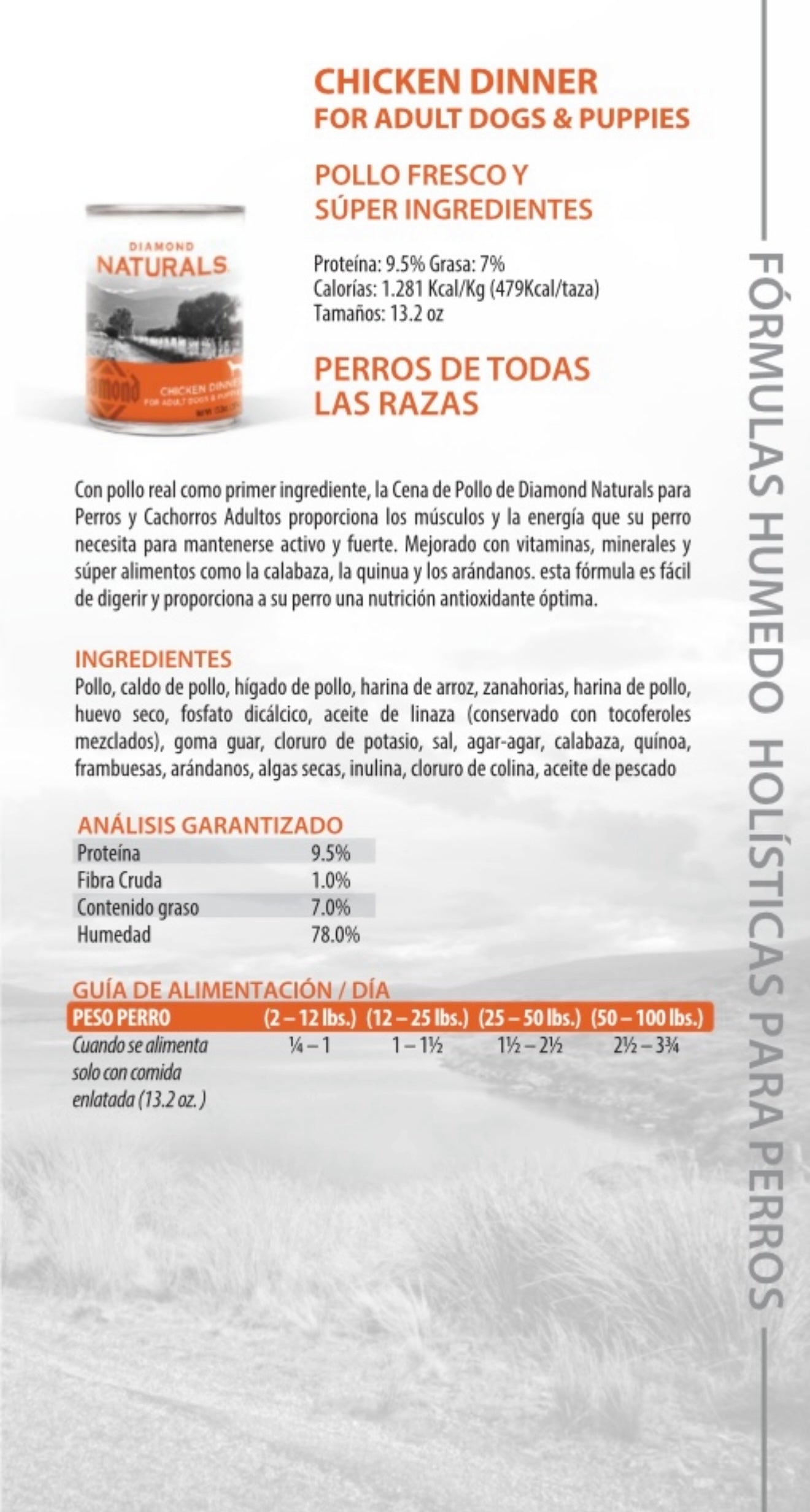 Diamond Naturals Chicken Dinner Lata – Perros Adultos y Cachorros
