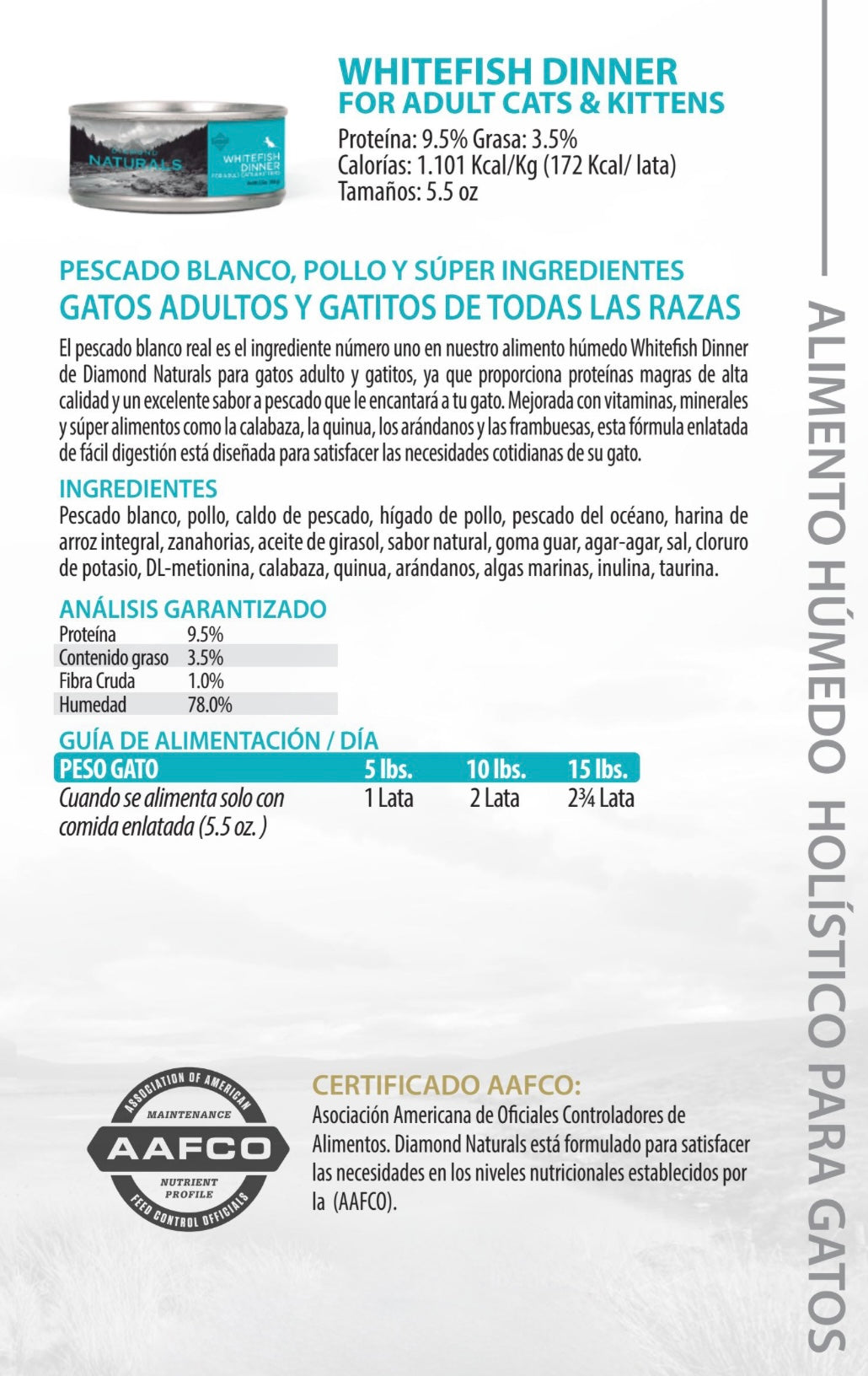 Diamond Naturals Whitefish Dinner Lata – Gatos Adultos y Gatitos