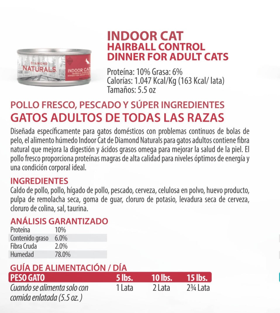 Comida Húmeda para Gatos Adultos Indoor Control Bolas de Pelo – Pollo y Pescado