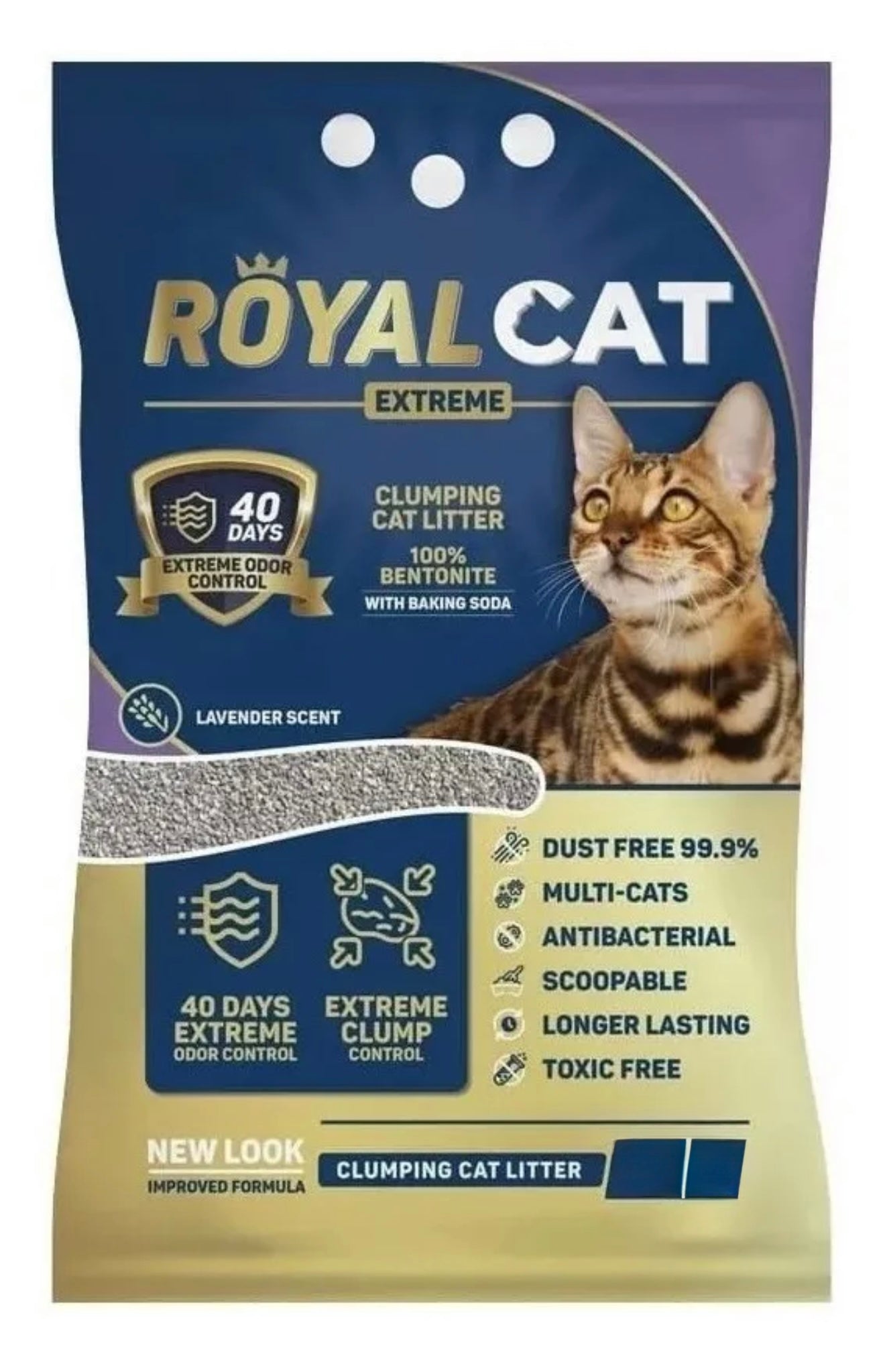 Arena para Gatos Aglomerante Royal Cat Extreme Aroma Talco de Bebé