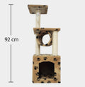 Torre Rascador para Gatos con Casa y Niveles (92 cm)