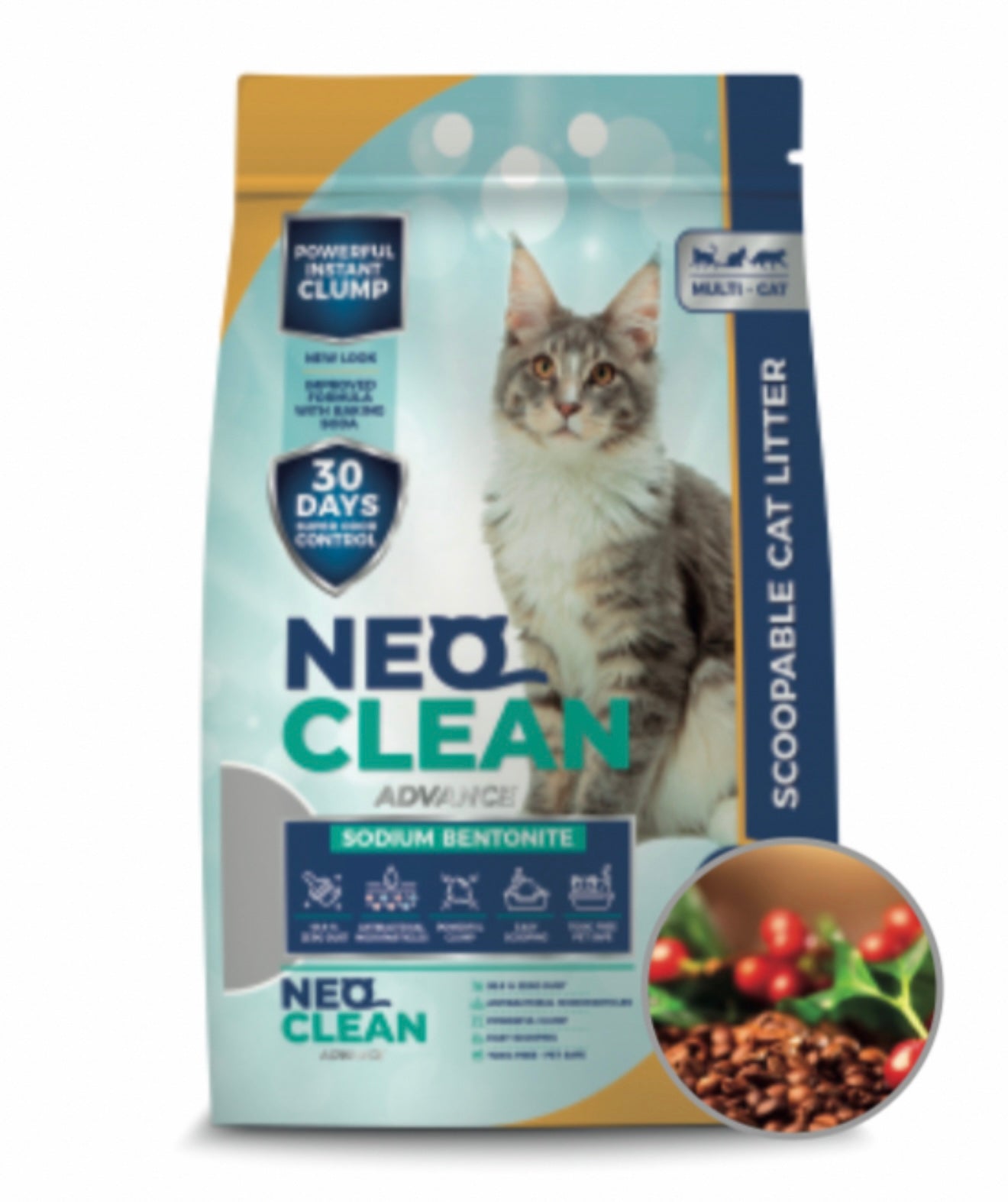 Arena para Gatos Aglomerante Neo Clean Advance Aroma Café