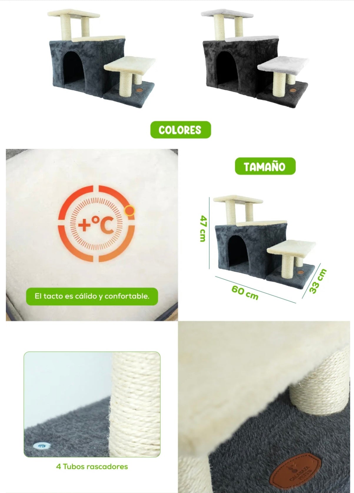Rascador con Cueva y Plataforma