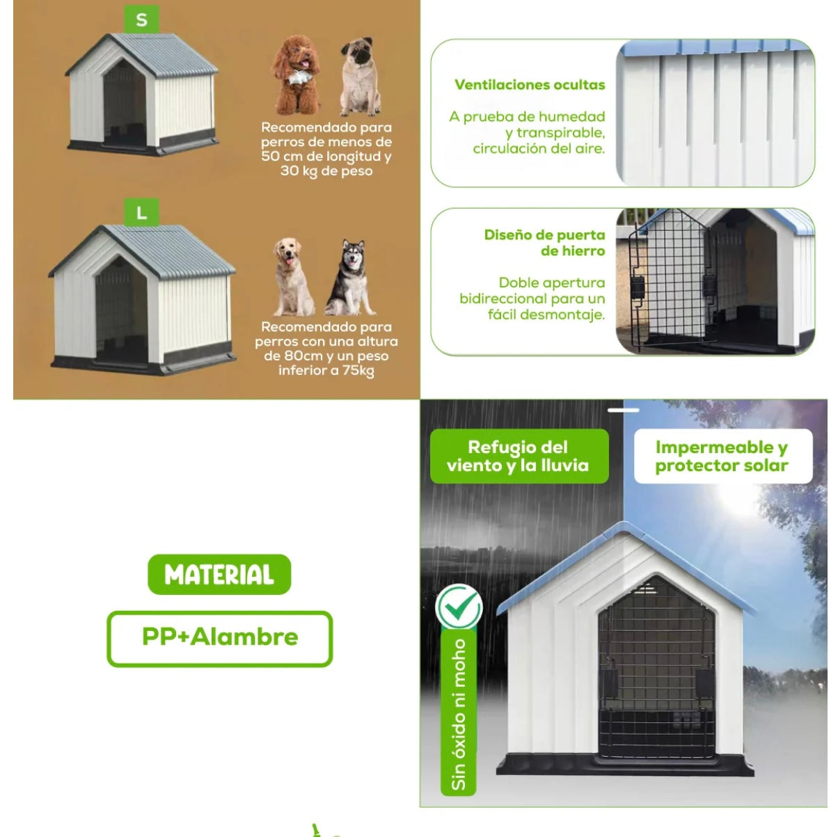 Casa Plástica para Perros