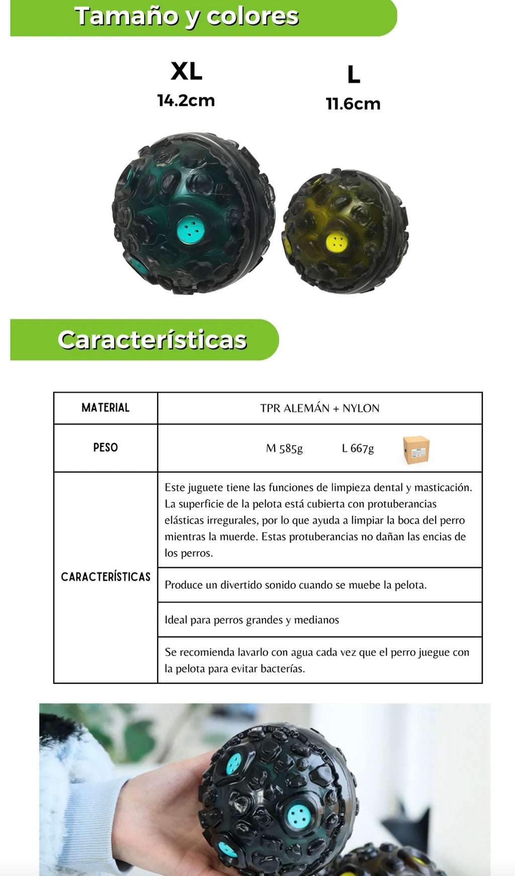 Pelota Interactiva Dental para Perros
