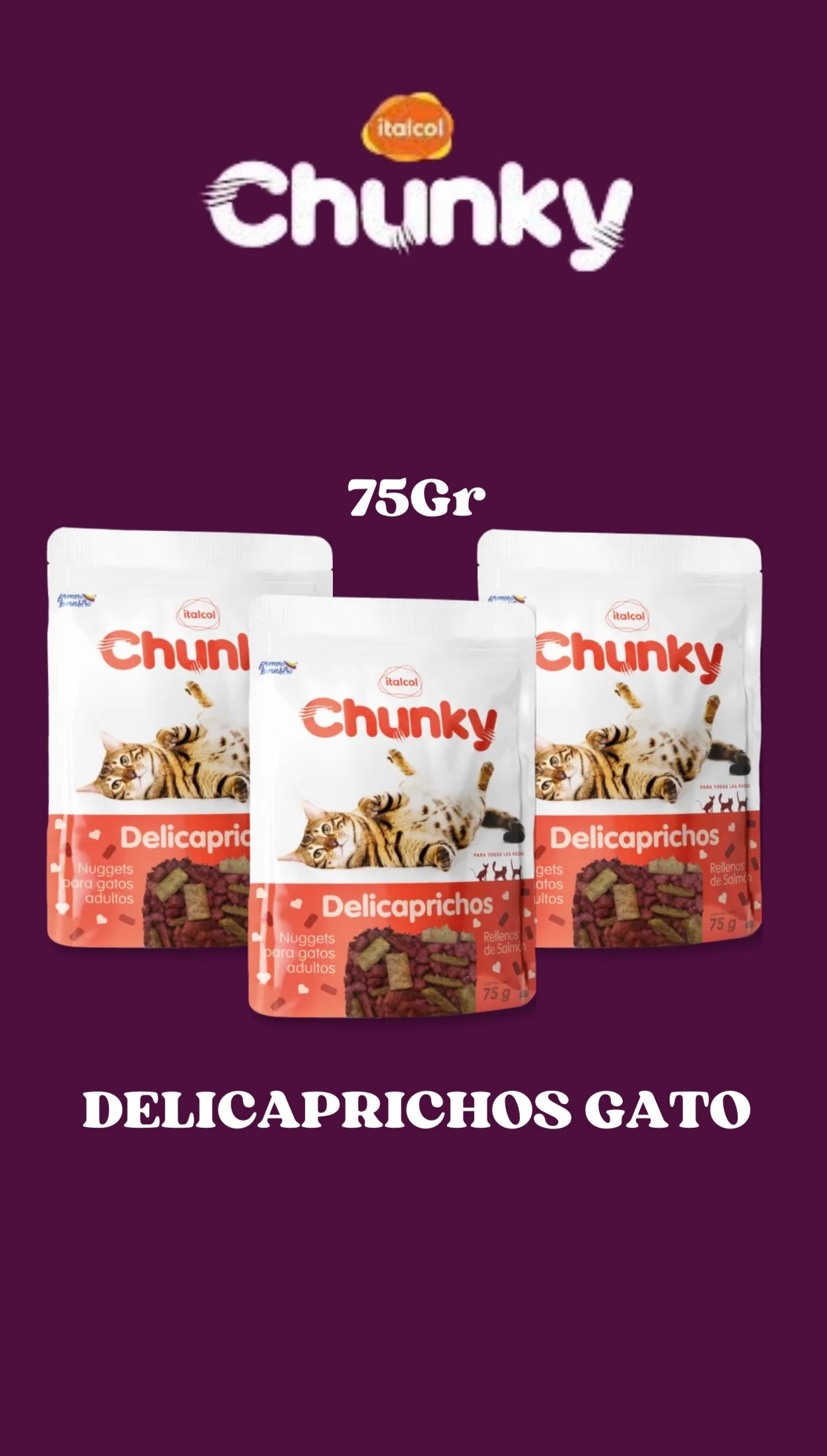 Chunky Delicaprichos para Gatos 75 g